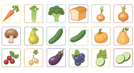 Fototapeta premium Vegetable medley illustration
