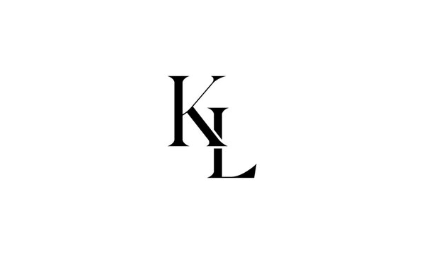 KL initial letters logo or KL monogram