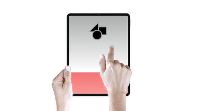Tablet Vertical Scroll Down Single &ndash; Modern Touchscreen Device Presentation, Animated Screen Showcase, Website and App UI UX Interface Display, Professional Digital Template