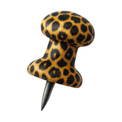 Obraz premium PNG Leopard print pushpin design
