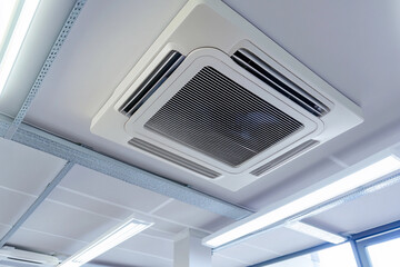 Obraz premium Modern ceiling air conditioner for indoor ventilation needs Generative AI