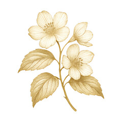 Obraz premium PNG Elegant botanical floral illustration.