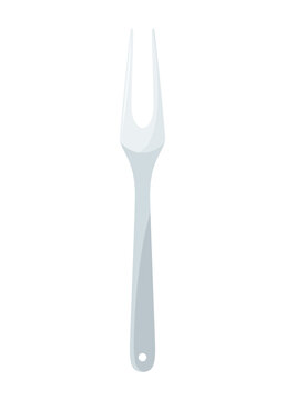 Roasting meat tool, Stainless steel carving fork, Twoprong stainless carving fork with hanging hole, Durable stainless steel roasting fork with two prongs and handle hole