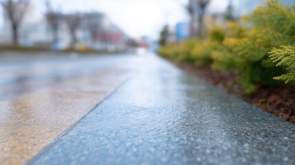 高圧洗浄と散水による鮮やかな日本の私道清掃