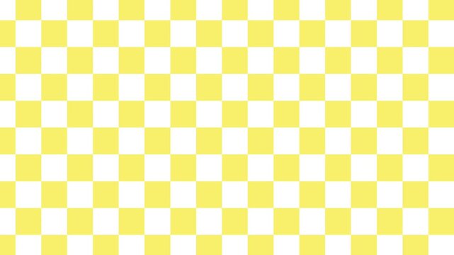 Dynamic Checkerboard Pattern Animation Geometric Square Grid Yellow White Background Promo Opening Title Motion Design Loop Seamless Modern Clean Visual
