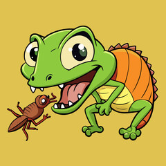 Fototapeta premium green frog cartoon