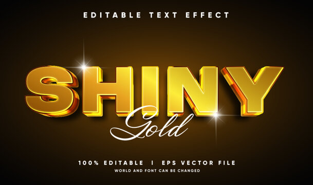shiny gold vector text effect with modern style