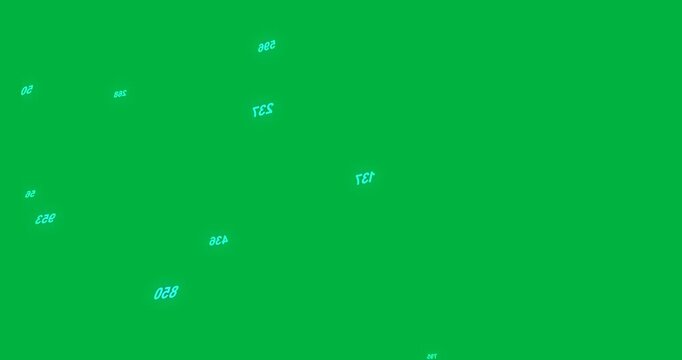 Discs rising causing cyan cols breaking, tokens detaching, drifting, showing data on transparent bg