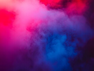 Fototapeta premium Smoky fog with bright red, blue, and purple colors. A striking and bold abstract background. 