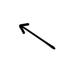 hand drawn black arrow doodle