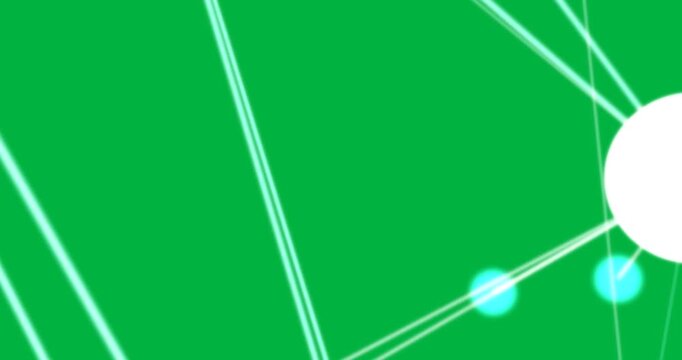 Network graphic panning right, revealing cyan nodes, lines flickering, showing links, transparent