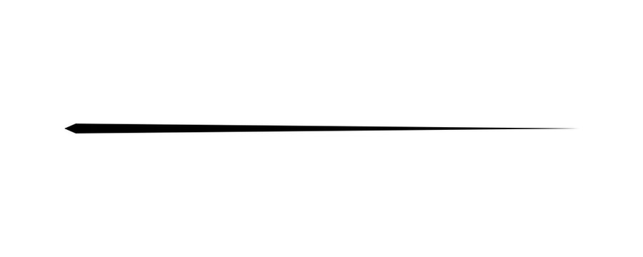 Black fading horizontal line design element for tapered motion effect