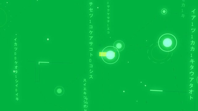 Neon net starting with core pulsing, yellow mark showing, nodes moving, ending scan on transparent