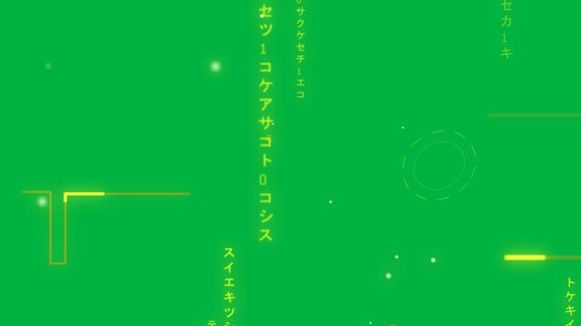 Dashed ring emerging, moving down, pulling yellow dots into rings, showing focus on transparent bg