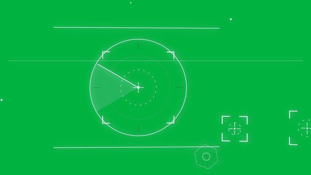 HUD wedge activating, spirals rotating left, clover detaching to show separation on transparent bg