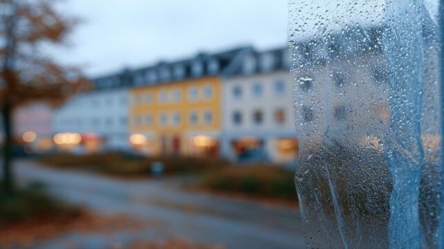 Notglaser vermisst ein durch einen Sturm besch&auml;digtes Fenster mit Klebebandabdeckung in einer deutschen Wohnung