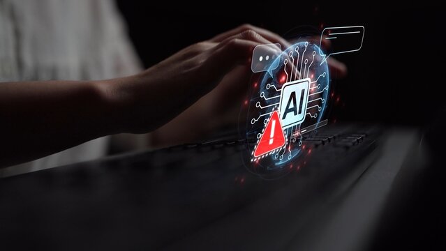 AI interface showing prompt error warning and system alert. AI prompt failure can lead to incorrect output or hallucination. Managing AI prompt error is crucial in safe AI deployment. Muxer