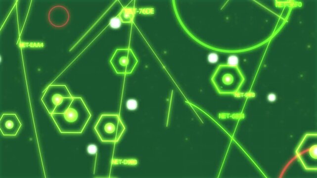 First ping showing, HUD growing, pings moving, hexes pulsing, alerts showing, tracking, transparent