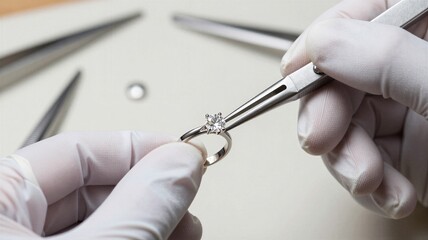 Precision Diamond Prong Setting