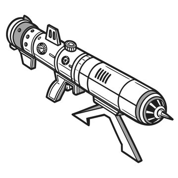 Of a futuristic precision built sci-fi raygun