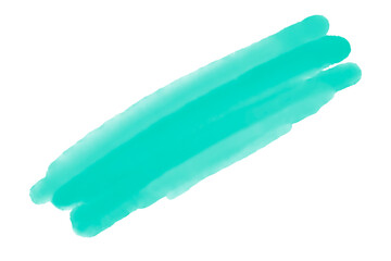 Abstract Green Watercolor Brush Stroke Abstract Texture on White Paper Background