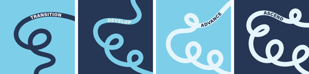 Vibrant abstract poster with flowing shapes in warm colors featuring colorful, fluid wavy lines for a dynamic, modern feel, motivational design typography for creative wall art © icons gate