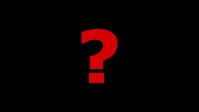 Red Question Mark Symbol on Black Background with Distressed Brush Stroke Effect distressed question mark