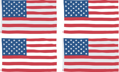 Fototapeta premium Flag day patriotic american flags celebrating united states independence day