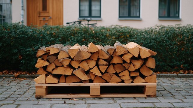 Nachhaltige Brennholzlieferung im deutschen Herbst mit E-Lastenrad und digitaler Best&auml;tigung