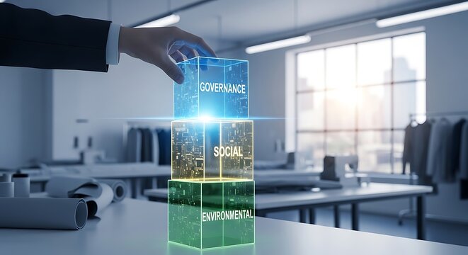 A futuristic 3d cityscape model on a table in a modern laboratory or office setting with sleek furniture