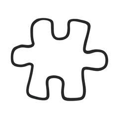 Fototapeta premium PNG Abstract puzzle piece outline.