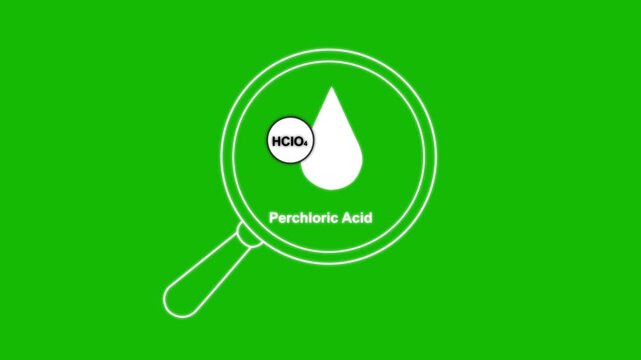 Perchloric Acid Magnified - Chemical Compound Illustration.