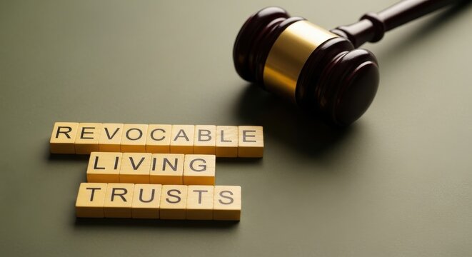 Understanding the concept of revocable living trusts with a gavel for emphasis