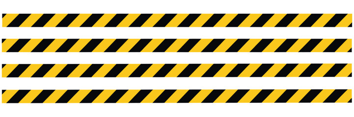 Yellow and black diagonal hazard warning stripes for construction safety © KOM DAM