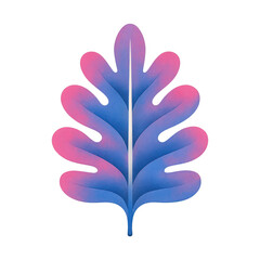 Naklejka premium PNG Gradient oak leaf illustration