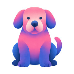 Obraz premium PNG Colorful abstract puppy illustration.