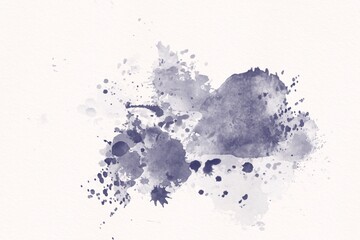 Obraz premium Abstract Navy Blue Watercolor Splatter Abstract Ink Splash Texture On White Paper Background