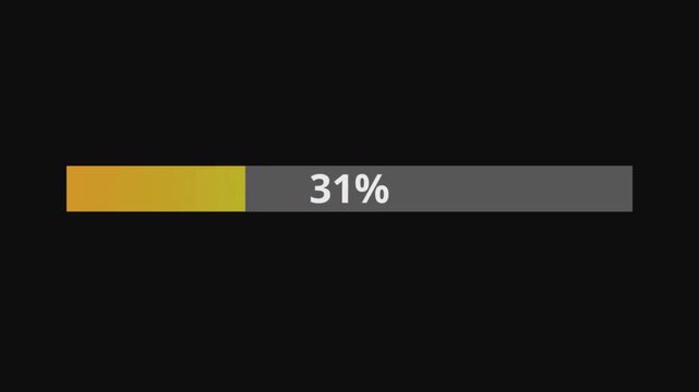 Progress bar indicating 31 percent completion on a dark background.