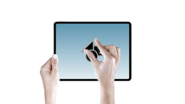 Tablet Horizontal Zoom In &ndash; Modern Touchscreen Device Presentation, Animated Screen Showcase, Website and App UI UX Interface Display, Professional Digital Template