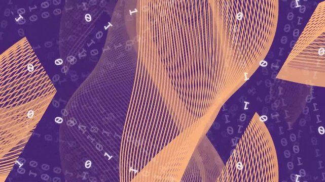 Binary Code Waves motion graphic video background