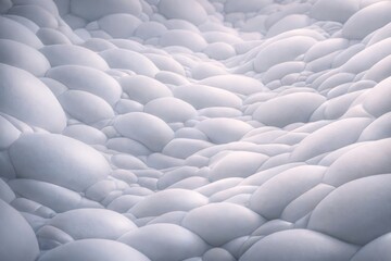 Obraz premium Abstract White Textured Background with Soft Organic Rounded Cells