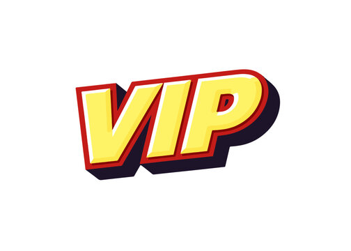 VIP 3D text vector 
Vector 3D text on a white background