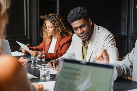 Corporate people in the meeting room