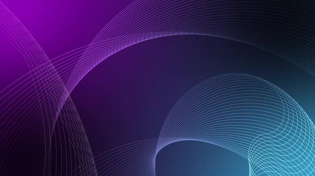 Minimalist flowing lines wave abstract background animation