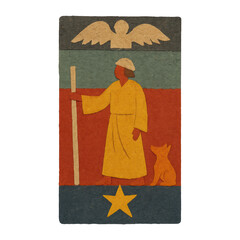 Naklejka premium PNG Abstract figure with angelic symbolism.