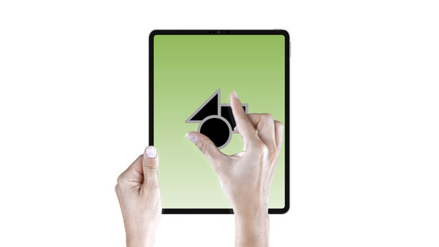 Tablet Vertical Zoom Out &ndash; Modern Touchscreen Device Presentation, Animated Screen Showcase, Website and App UI UX Interface Display, Professional Digital Template