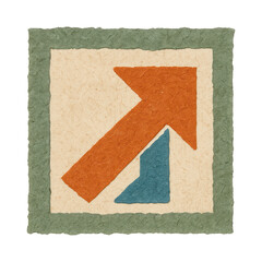 PNG Textured arrow growth illustration.