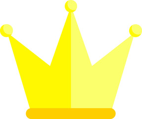 Royal Golden Crown Flat Design Icon Illustration