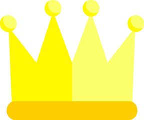 Vibrant Golden Crown Icon for Royalty and Success