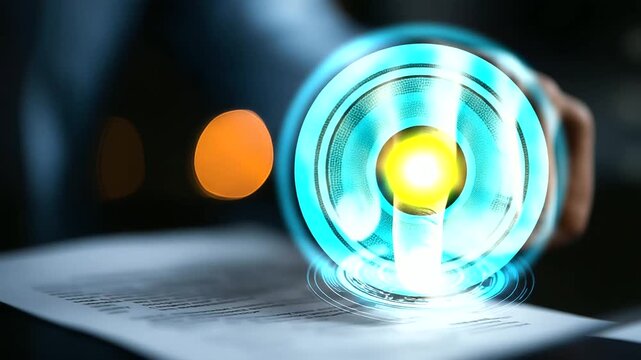 Faceless finger pressing submit button on digital document submission heavily defocused interface form background anonymous hand with completion action electronic filing